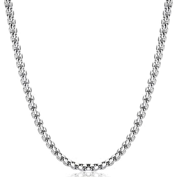 Stainless Steel Box Chain Necklace 7mm - Picture 1 of 3